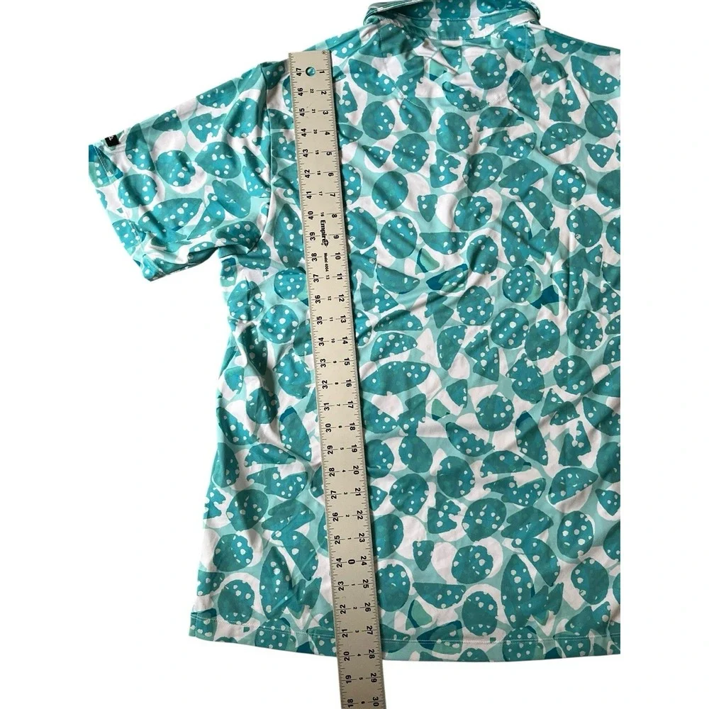 Bad Birdie Bam Bam Golf‎ Polo Shirt Blue Teal Green Sizes XL